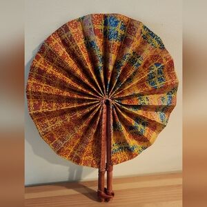 Colorful Handheld Fan African Ankara